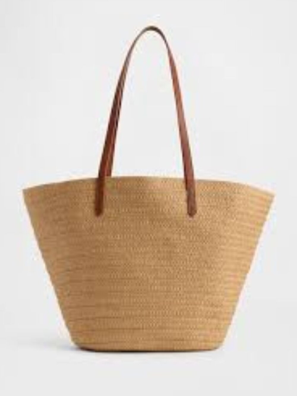 Gap straw tote bag in natural, NWOT - Picture 2 of 6